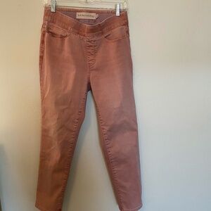 Soft Surroundings dusty rose jeans with stretch waist size PS